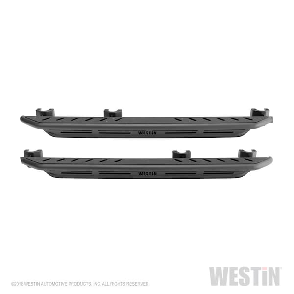 Westin Automotive 07-17 WRANGLER UNLIMITED TEXTURED BLACK TRIPLE TUBE ROCK RAILS 42-6015 - main